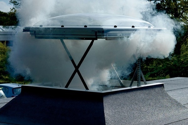 Пример вывода дыма из здания