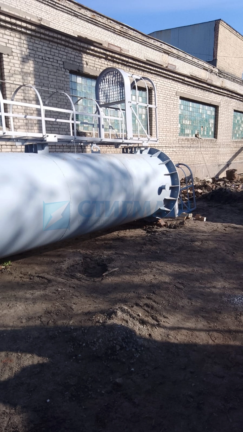 Изготовление и монтаж дымовых труб на фундамент с подземными газоходами