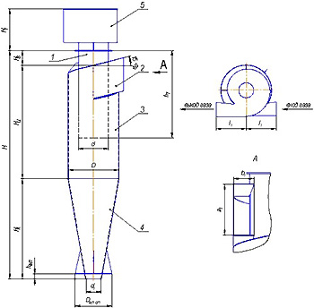 Схема циклона ЦН-15