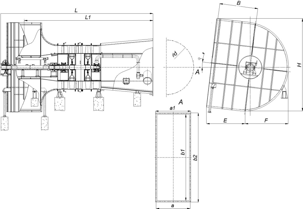 Чертеж дымососа ДОД