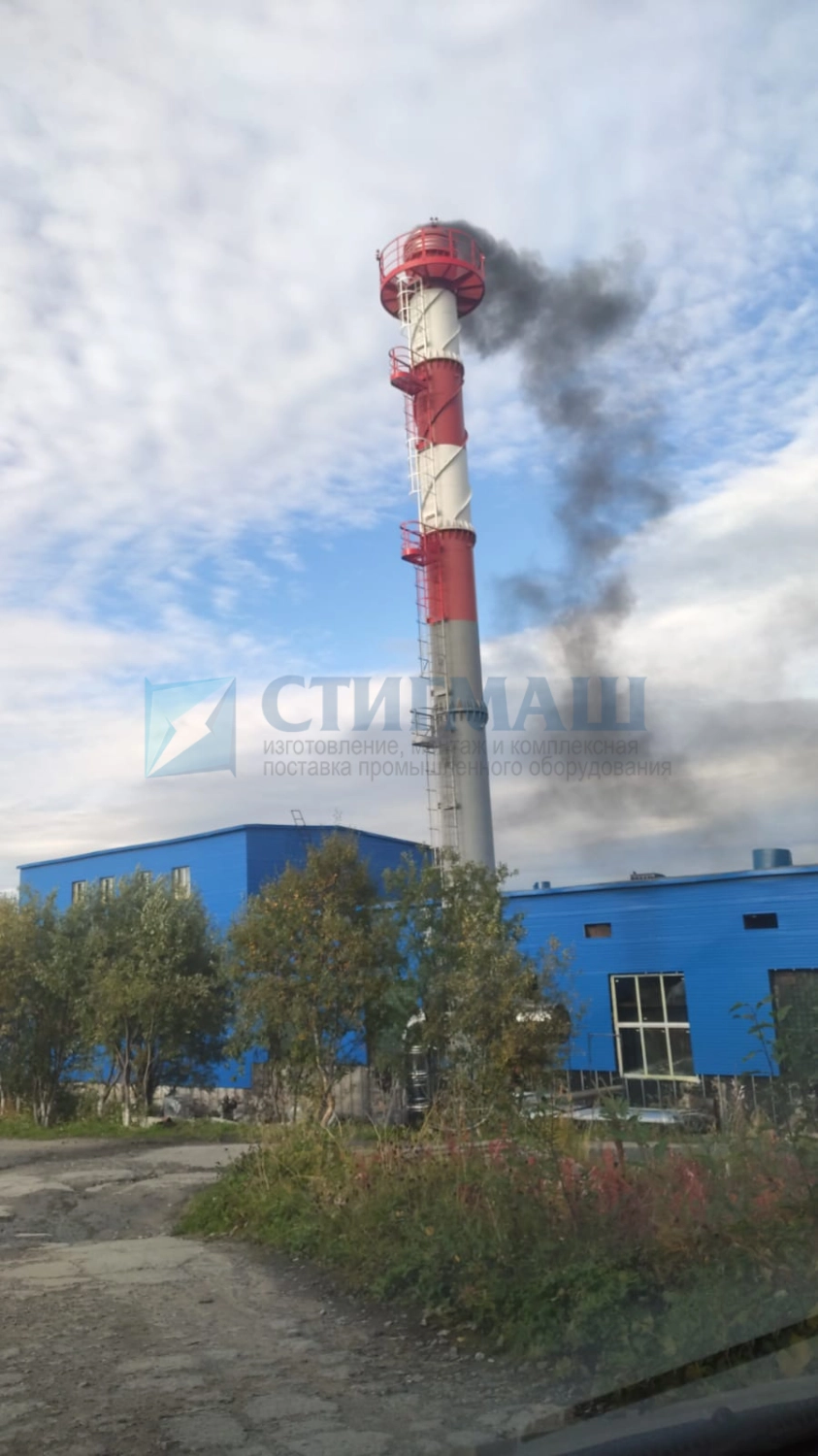 Изготовление и монтаж дымовых труб с надземными газоходами