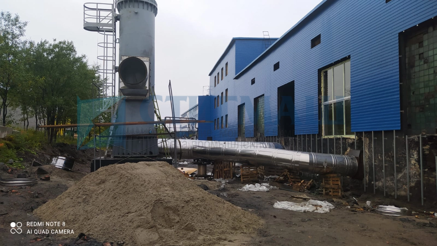 Изготовление и монтаж дымовых труб с надземными газоходами