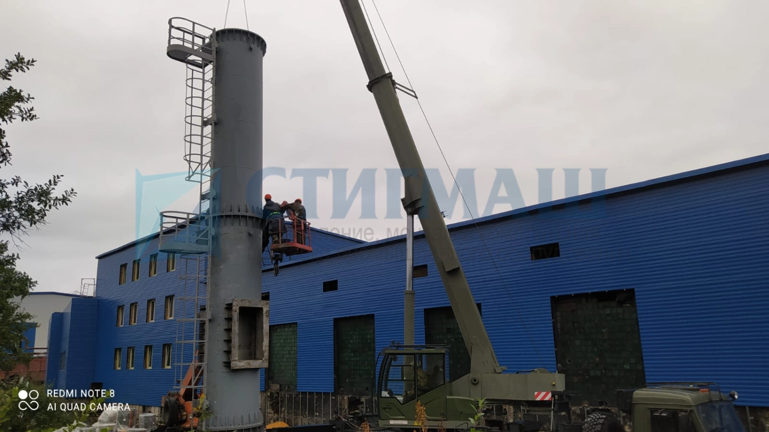 Изготовление и монтаж дымовых труб с надземными газоходами
